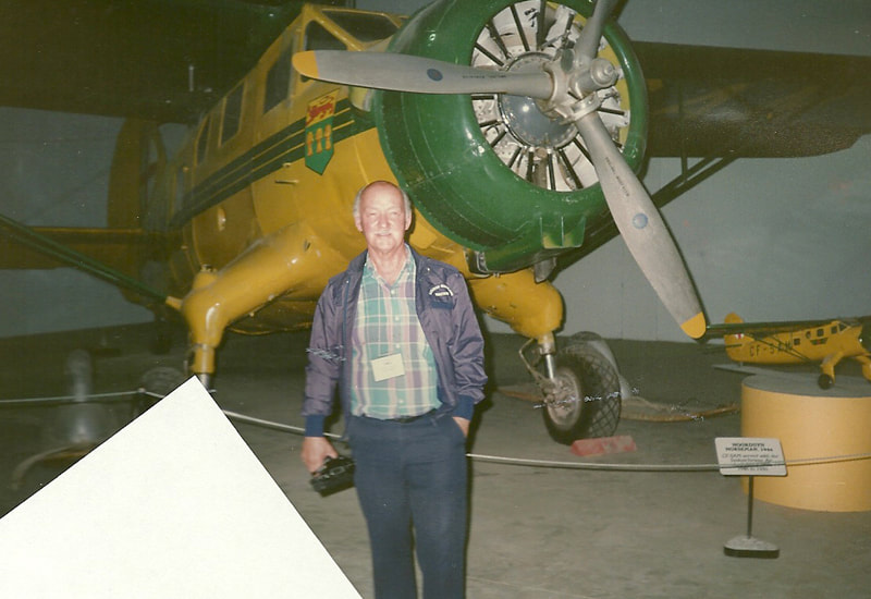 CAHS Patron Robert W. Bradford at the Western Development Museum in June, 1993, during the convention organized by the Roland Groome Chapter. Photo from Gord McNulty 