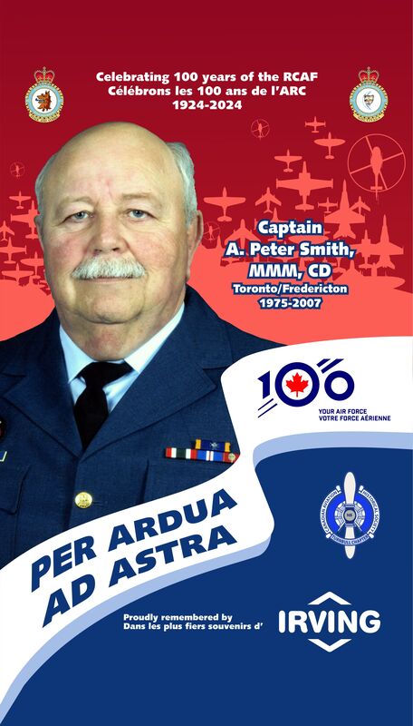 Capt A. Peter Smith, MMM, CD from Toronto/Fredericton, NB: 1975-2007