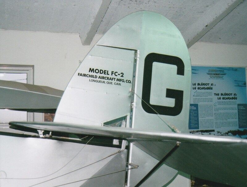 The tail insignia of the MAM FC-2 that was built from scratch by volunteers. The FC-2 was designed by Fairchild in the U.S. but Canadian Fairchild Co. personnel had considerable influence on the design. It soon proved popular with bush operators when introduced to Canada and was significant in opening the North.  The FC-2 was used for freight in northern Canada and nail delivery and passenger flights in the south, as well as photography.