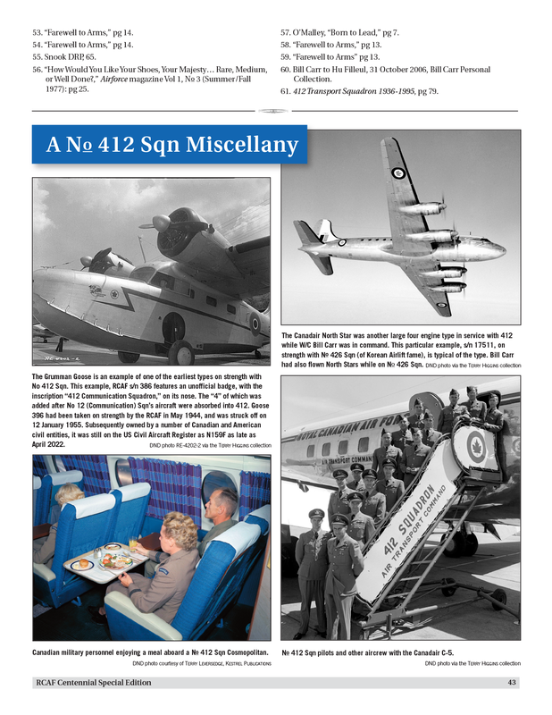 RCAF Centennial 1924-2024 Special Edition of the CAHS Journal – article detail feature page