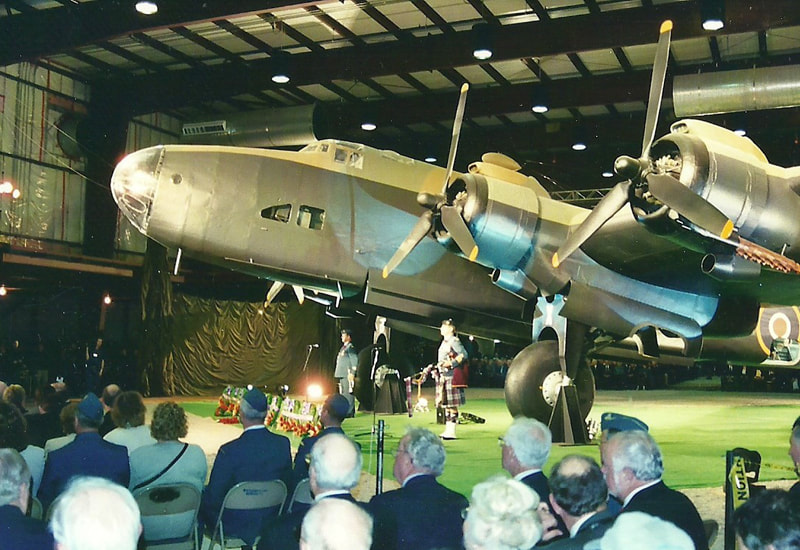 CAHS members joined veterans at the unveiling of Halifax NA 337 at Canada's National Air Force Museum, CFB Trenton, Nov. 5, 2005. Photo from Gord McNulty