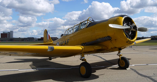 Two Harvards were also on display during the rollout, flanking the Mitchell (Photo: D. Pagnutti)