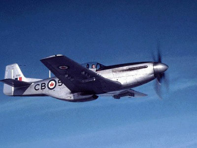RCAF Mustang Mid-flight